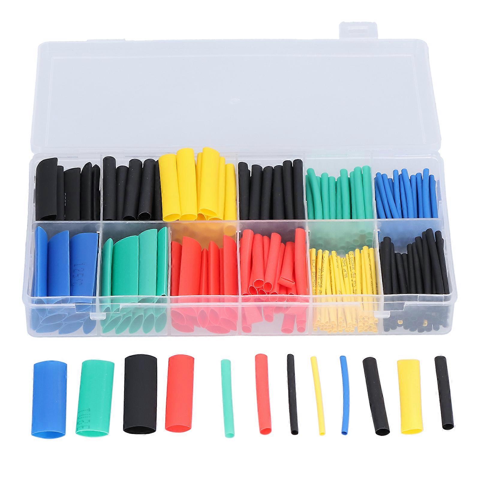 280Pcs Heat Shrink Tube Nylon Colorful Wire Insulation Sleeves Retractable Tubing Set