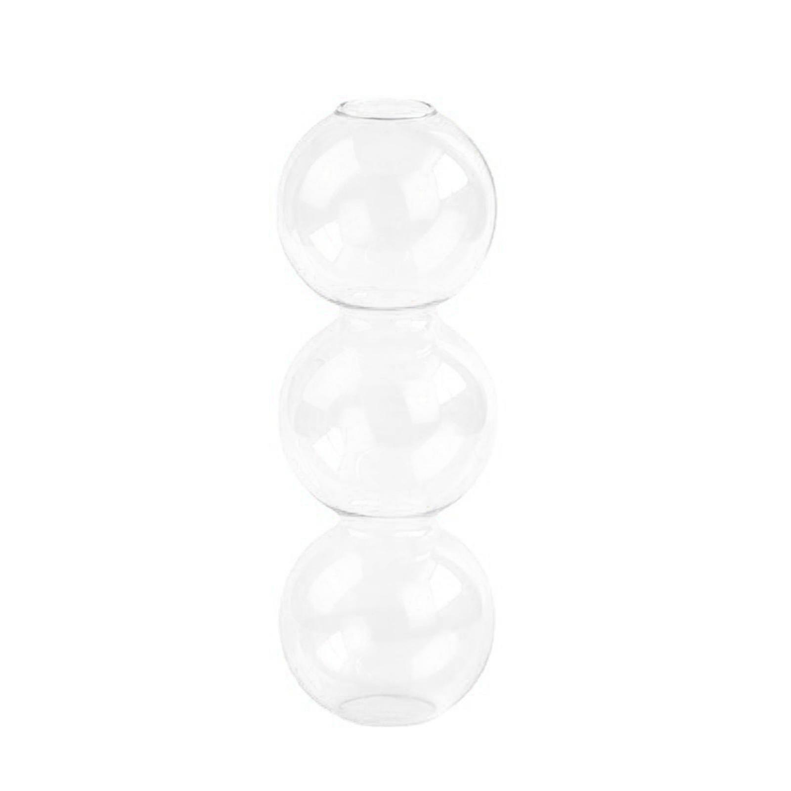 Multi-size Vase Vase Glass Bottles Transparent Three Balls In Wind Ornament