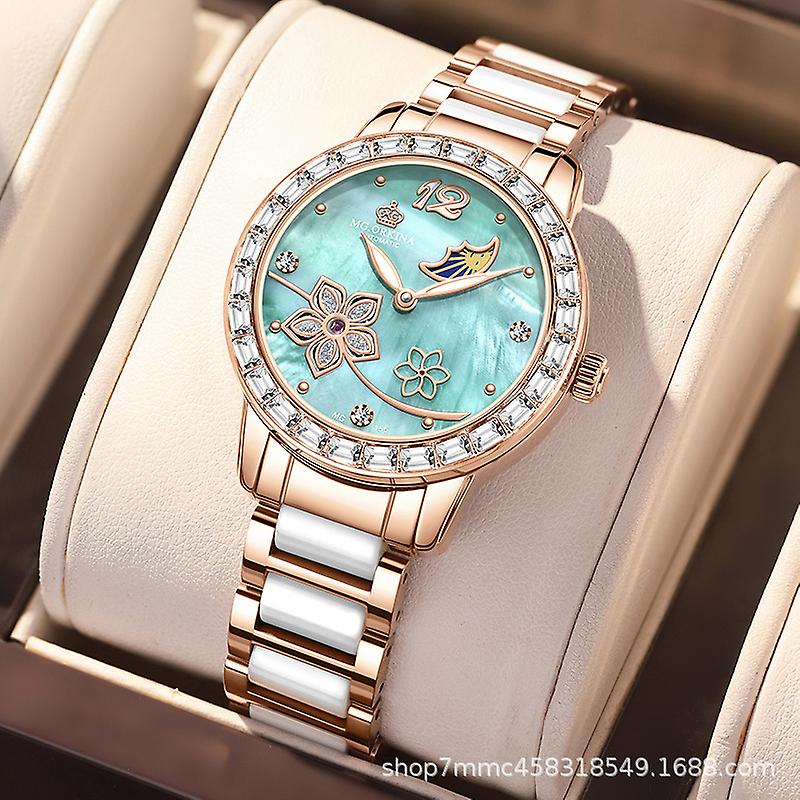 Broadcast Hot Automatic Hollow Mechanical Watch Sun Moon Star Women's Watch