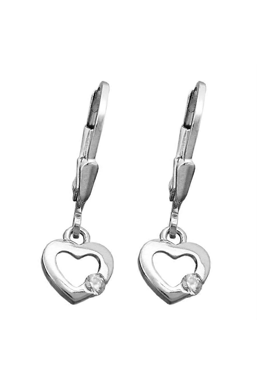 Leverback Earrings Heart Silver 925 - Gl93431