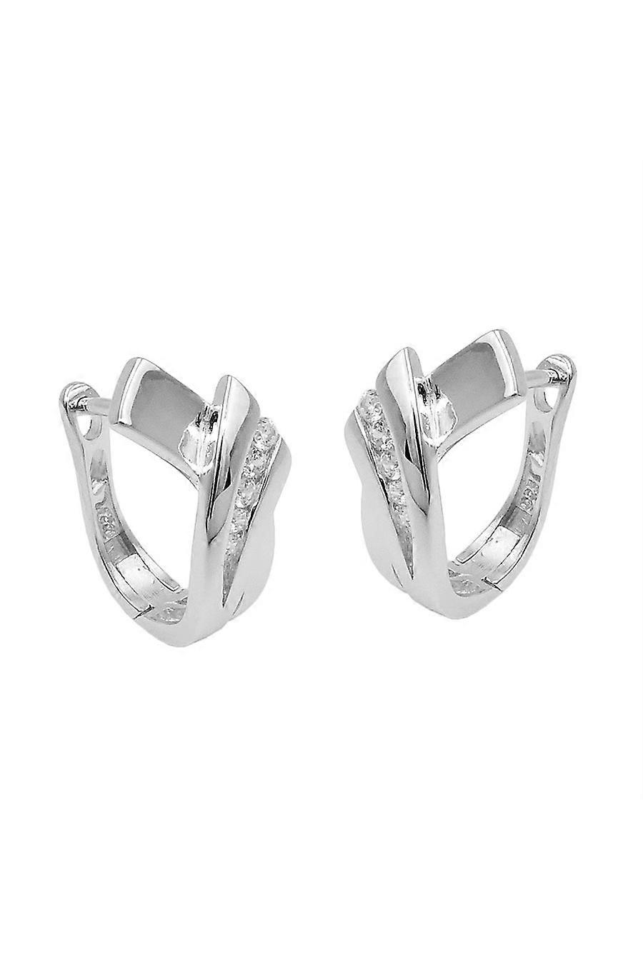 Hoop Earrings With Zirconia Silver 925 - Gl93966