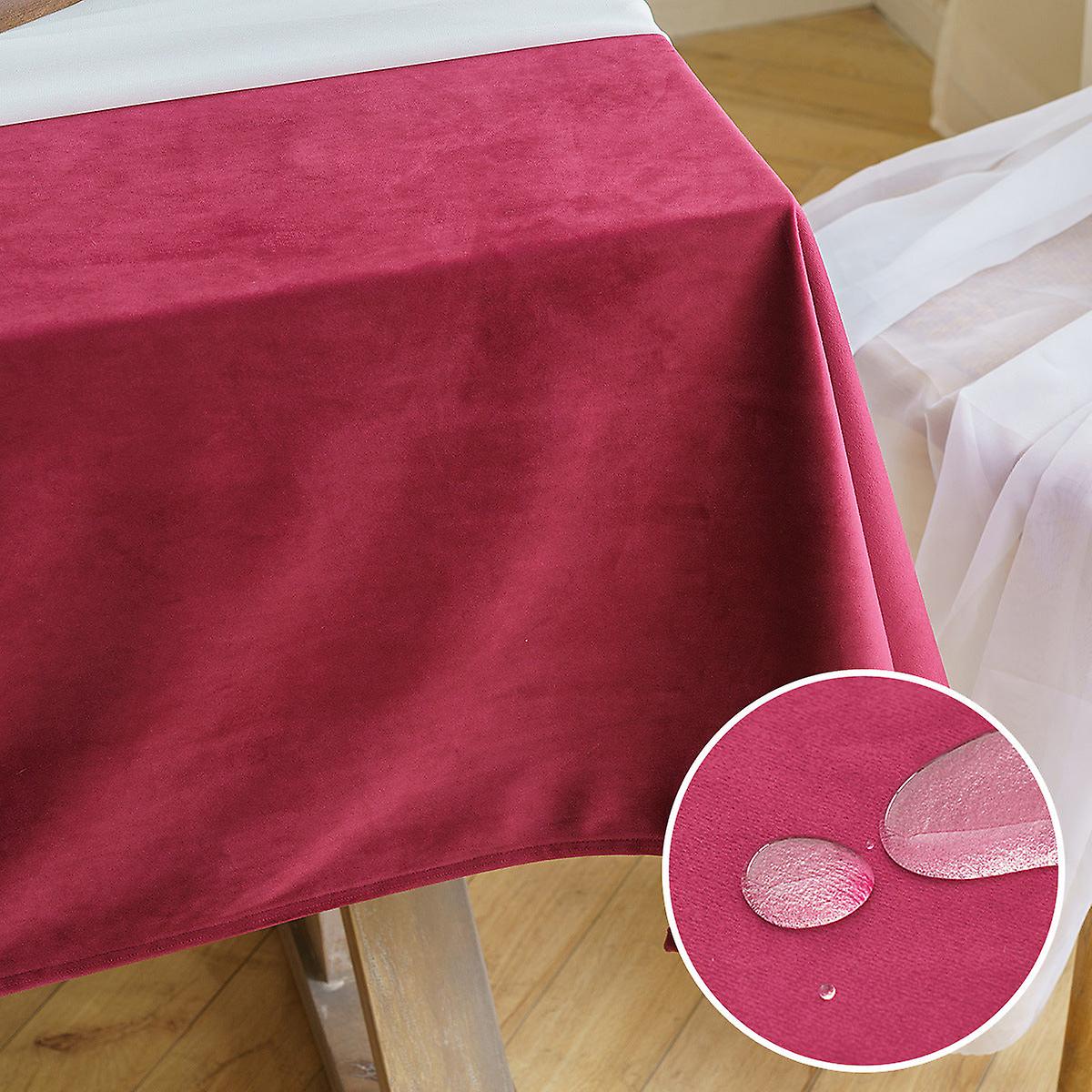 Solid Color Western Restaurant Tablecloth Rectangular Waterproof Soft Tablecloth Simple Fabric Conference Tablecloth