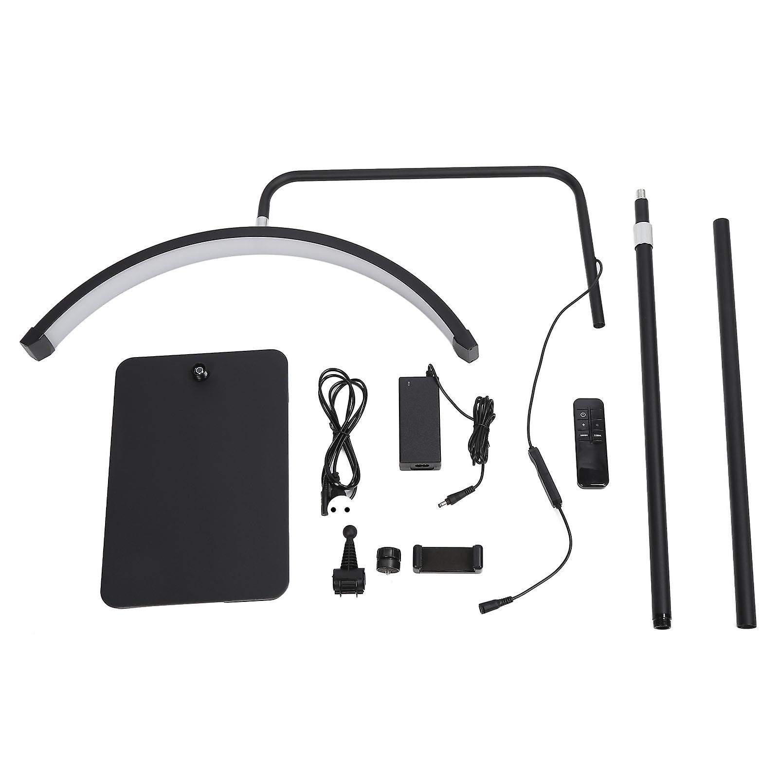 Half-Moon Shape Beauty Light: 360° Rotation, Adjustable Brightness & Height for Video & More