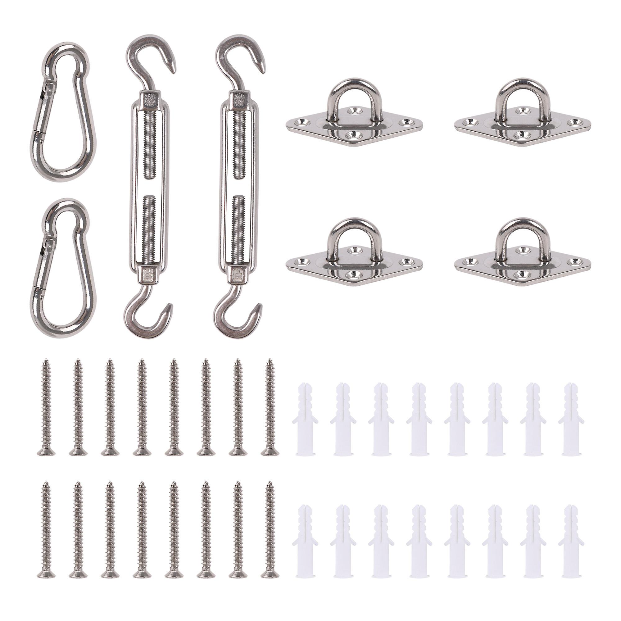 8 Pcs Shade Sail Hardware Stainless Steel Spring Swivel Snap Hook Kit