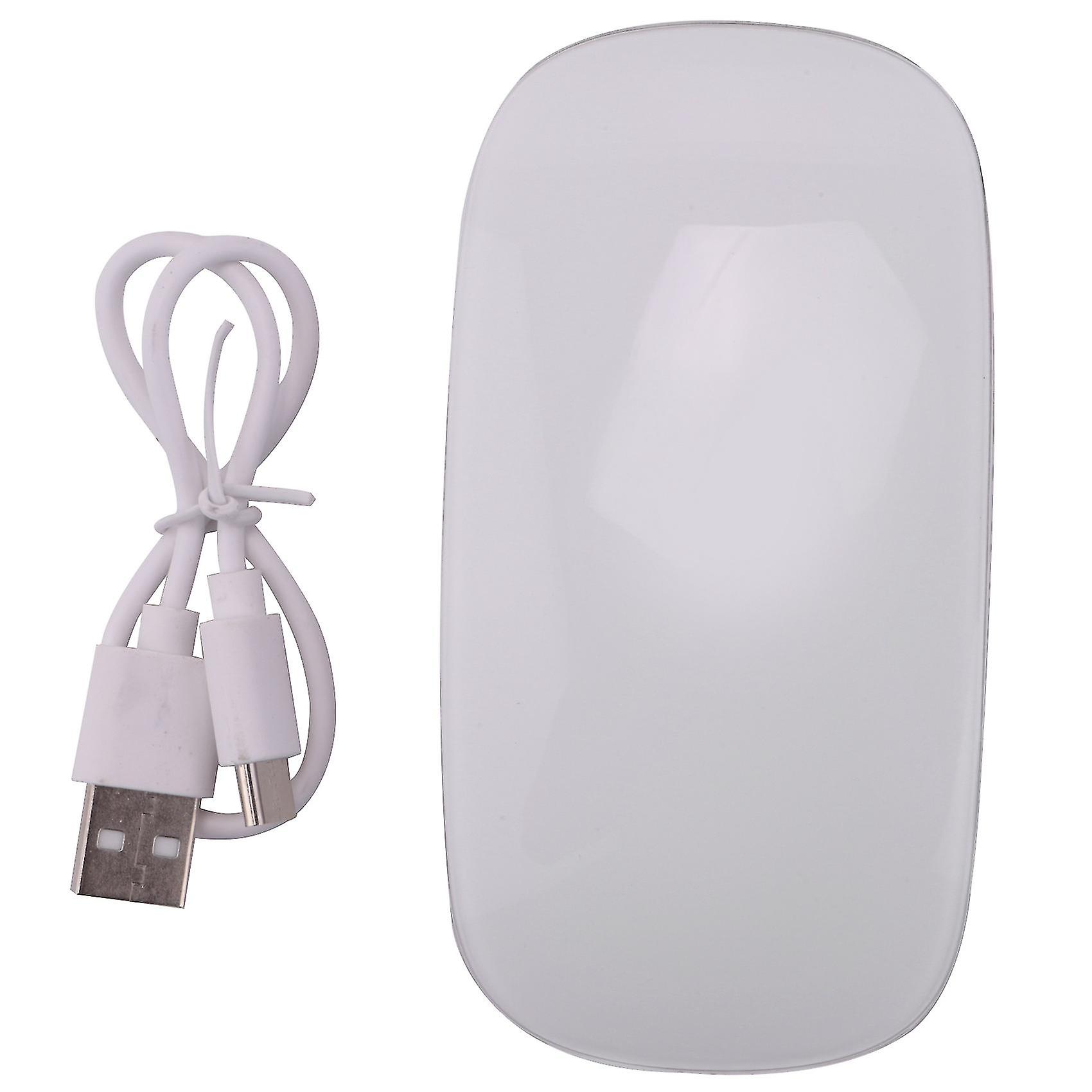 Bluetooth Wireless Mouse Silent Rechargeable Computer Mouse Slim Ergonomic Pc Mice For (white)