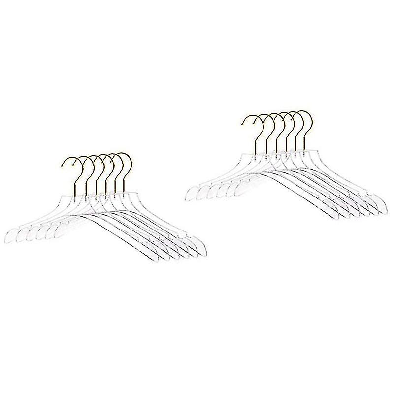 10 kpl kirkkaita vaateripustimia kultaisella koukulla, läpinäkyvät paidat mekko takkiripustin lovilla