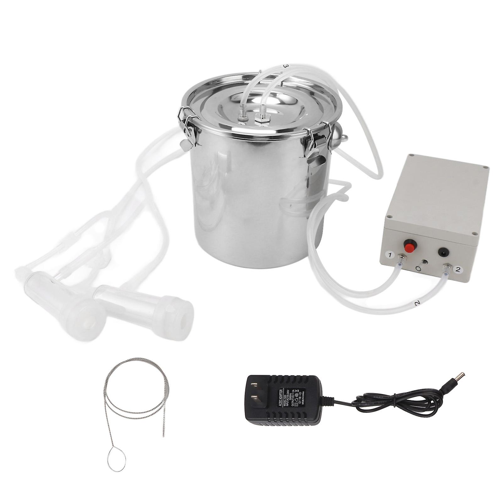 Goat Milking Machine Suction Pulsation Vacuum Electric Milker Portable Automatic Milking Pump for Goats US Plug 100‑240V 5L