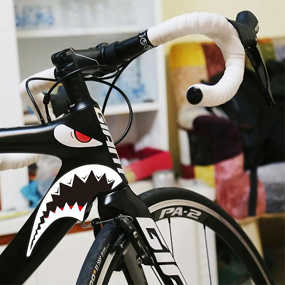 シャークヘッドチューブステッカー自転車フレームデコレーション固定ギアサイクリングアクセサリー