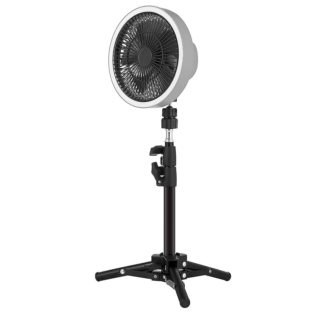 ZK-01 Ventilatore per power bank a treppiede con luce a LED da campeggio all'aperto