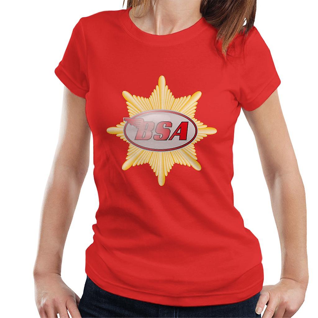 T-shirt donna con logo rosso BSA