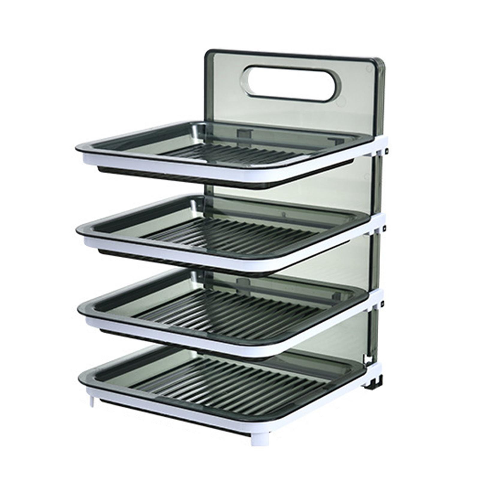 Multilayer Food Sorting Tray Wall Mounted Food Sorting Tray 4 Layers Storage Tray for Home Kitchen(Green)