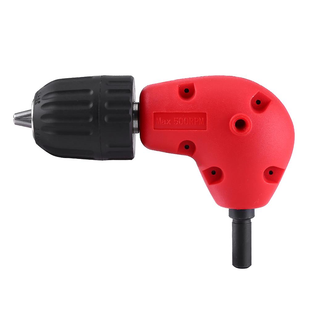 Right Angle Adapter 90 Degrees Electric Drill Attachment 9.5mm Round Shank Keyless Chuck