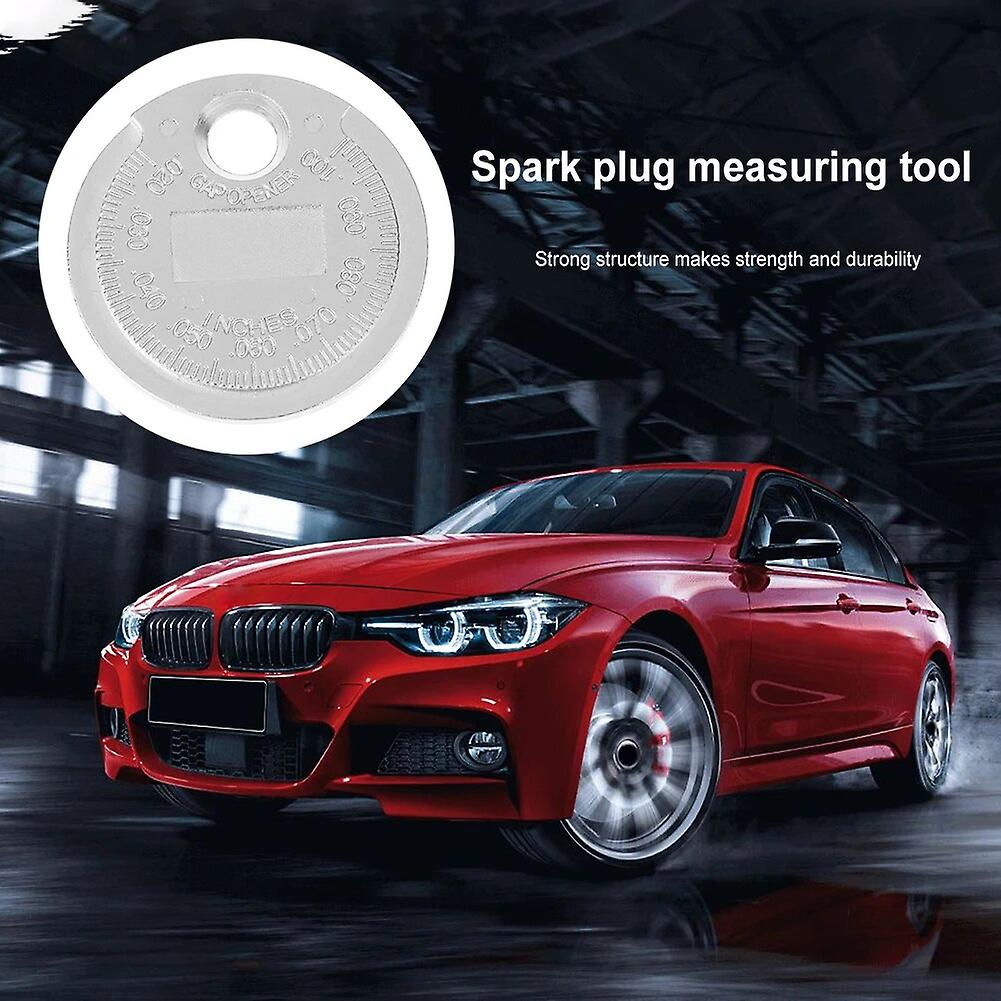 Coin-type Spark Plug Gap Gauge Measurement Tool 0.6-2.4mm Ignition Spark Plug Gap Gauge Tool Spark Plug Gage Gap Tool Feeler