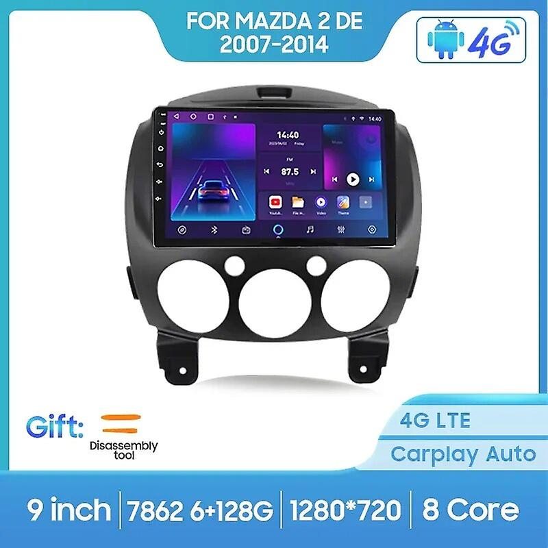 Für Mazda 2 de 2007 - 2014 2 din Android 12.0 Autoradio Multimedia-Video-Player GPS-Navigation 4g Carplay Head-Unit