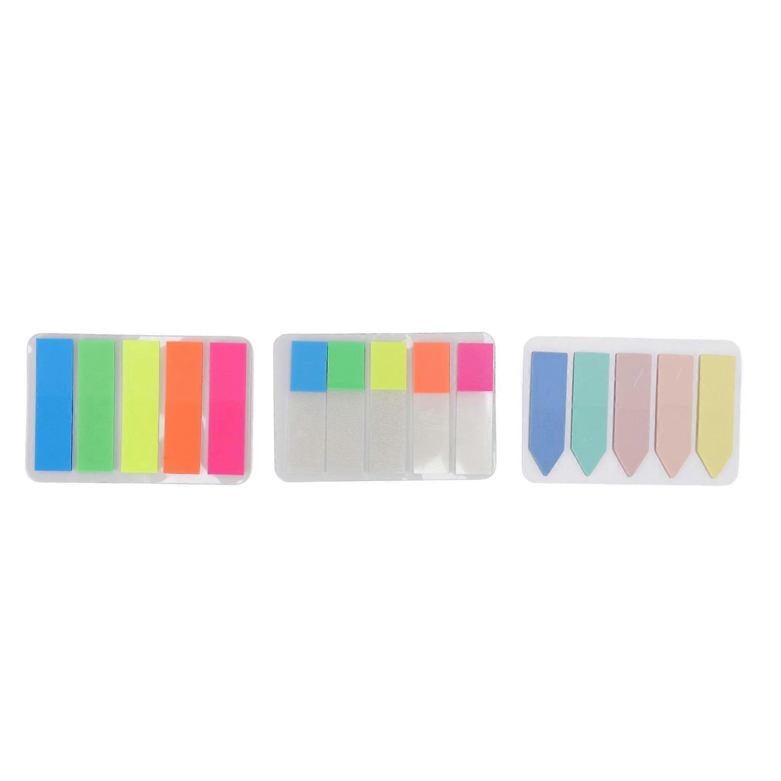 15packs Page Markers Index Tabs 5 Iridescent Colors Key Marking Reusable Transparent Pet Index Tabs For Home School Office