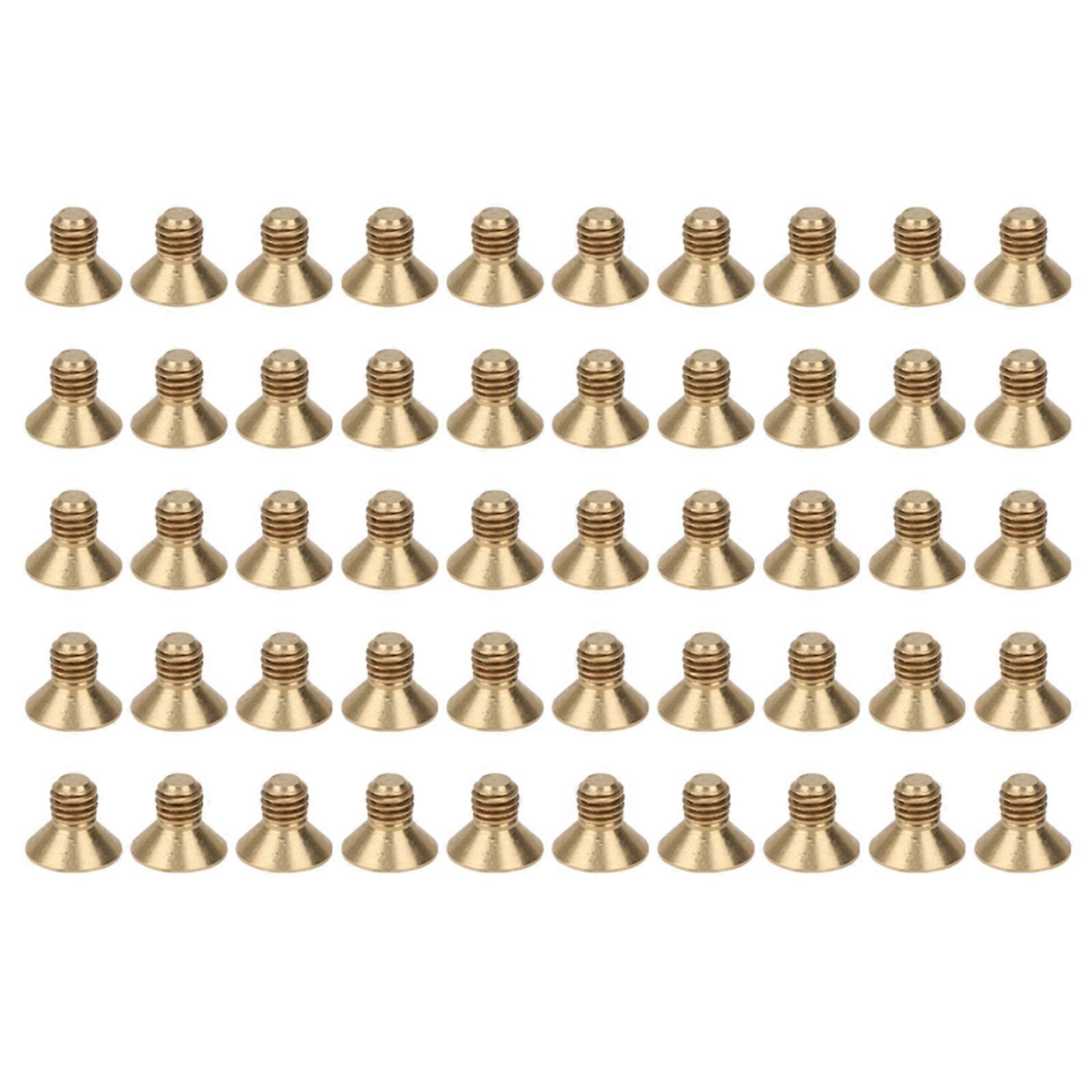 50Pcs Flat Hex Socket Screw M3 Pure Copper Countersunk Head Industrial Hardware ToolM3 x 5
