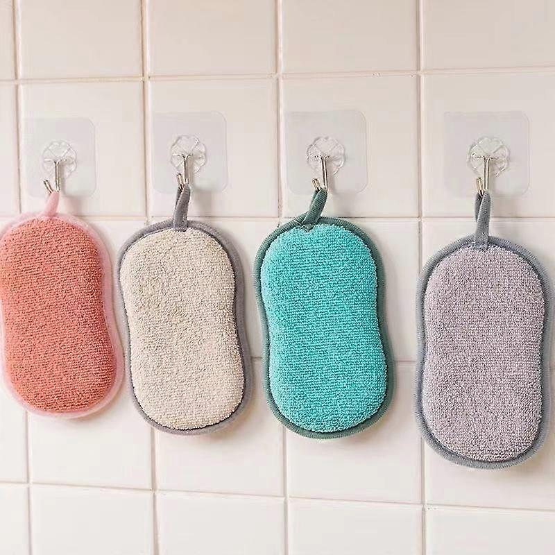 The color is random and two hooks are given, Washable Sponge 5 pcs Microfiber Cloth Gift! Car Window