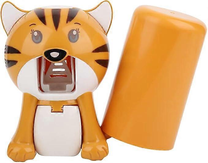 Automatic Toothpaste Dispenser Set, Suction Type Cartoon Children Toothbrush Holder Toothpaste Squeezer Set