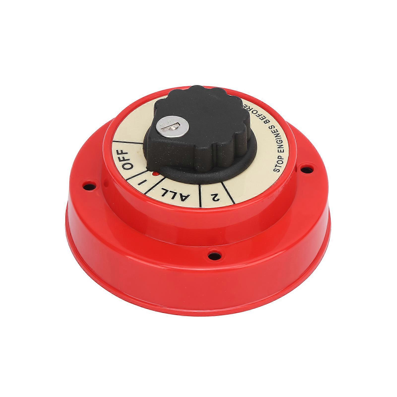 Boat Battery Selector Switch Plastic Metal Panel Yellow 4 Way Medium Duty for Dual Battery NO.19621