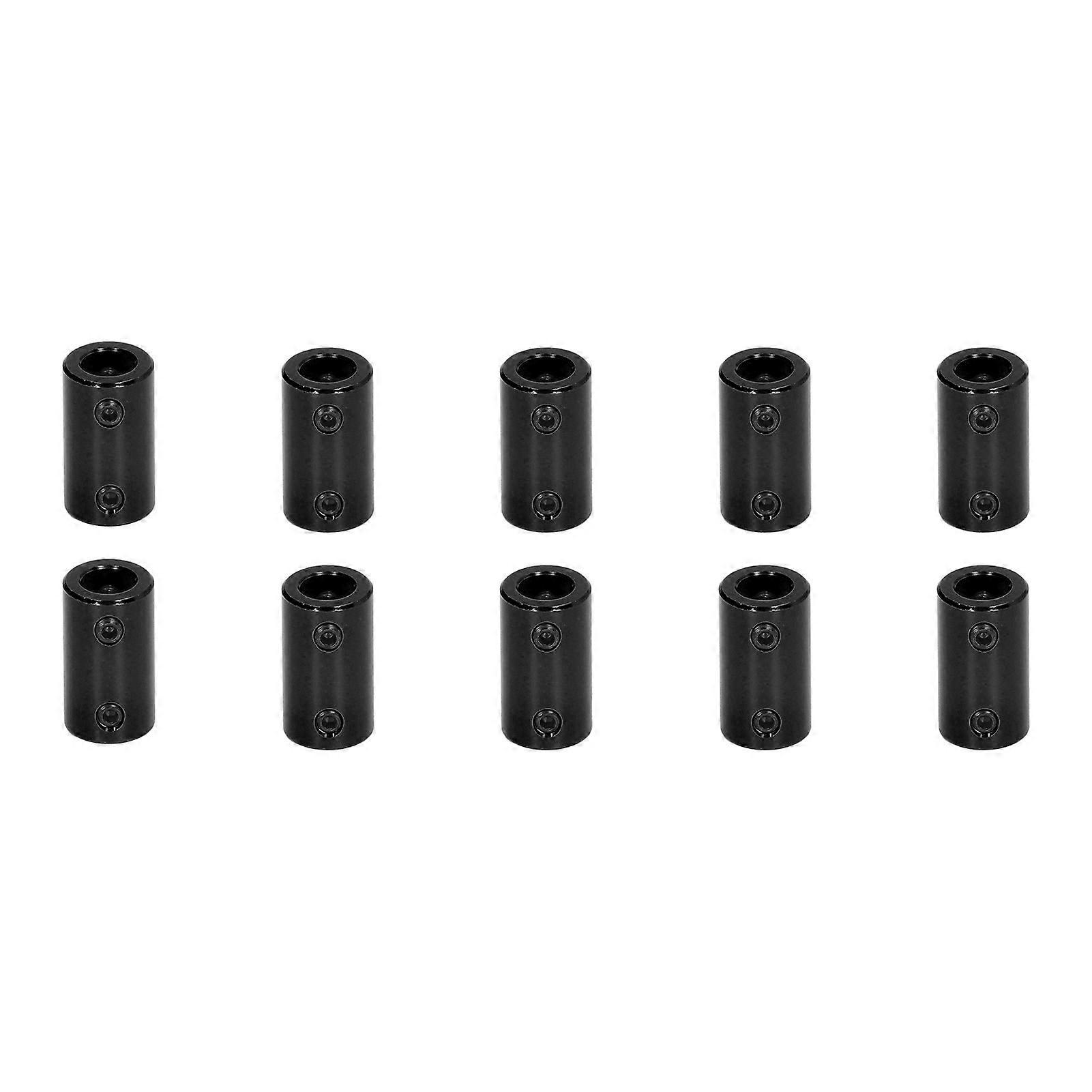10Pcs Shaft Coupling Stepper Motor Coupler 14mm Diameter 25mm Length Joint Connector 5x8mm / 0.2x0.31in Black NO.5610