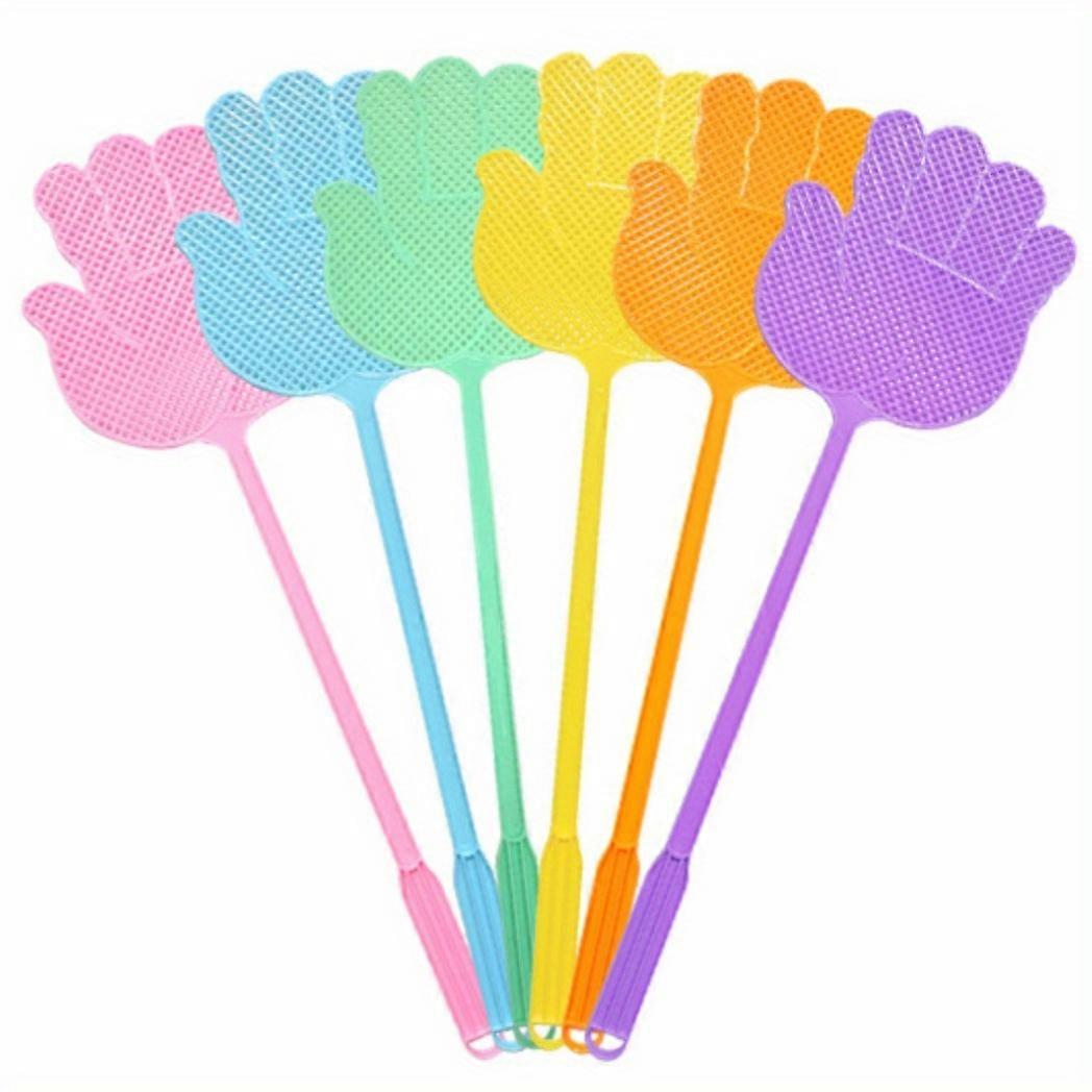 6pcs, ProFly Swatter - Ultra-Durable Plastic, Extended Long Handle, Manual Fly Mosquito Insect Killer - Must-Have Household, Apartment, College Dorm E