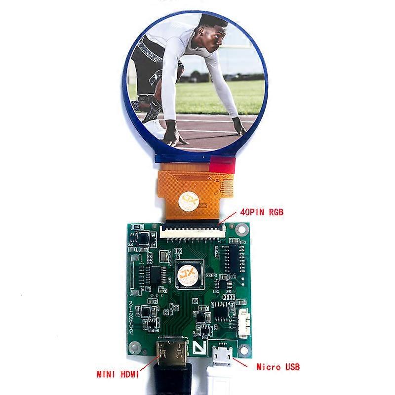 Round Lcd Display Screen With Hdmi Driver Board, Plug And Play, Circular Screen, 2.1 Inch, 480x480