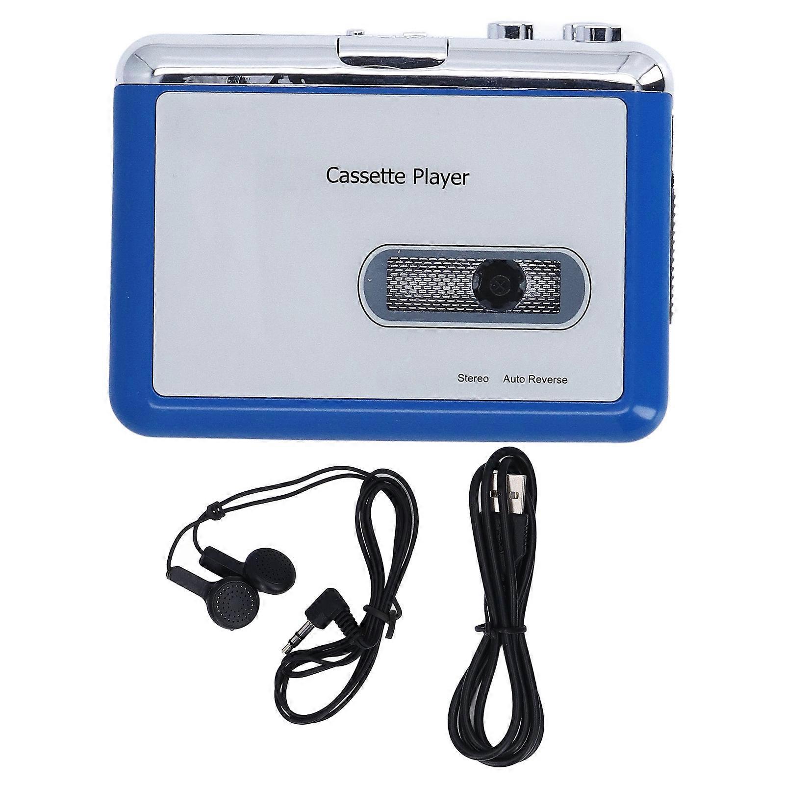 Bluetooth Cassette Player Auto Reverse Clear Stereo Cassette to MP3 Converter Portable Cassette Player with LED Indicator
