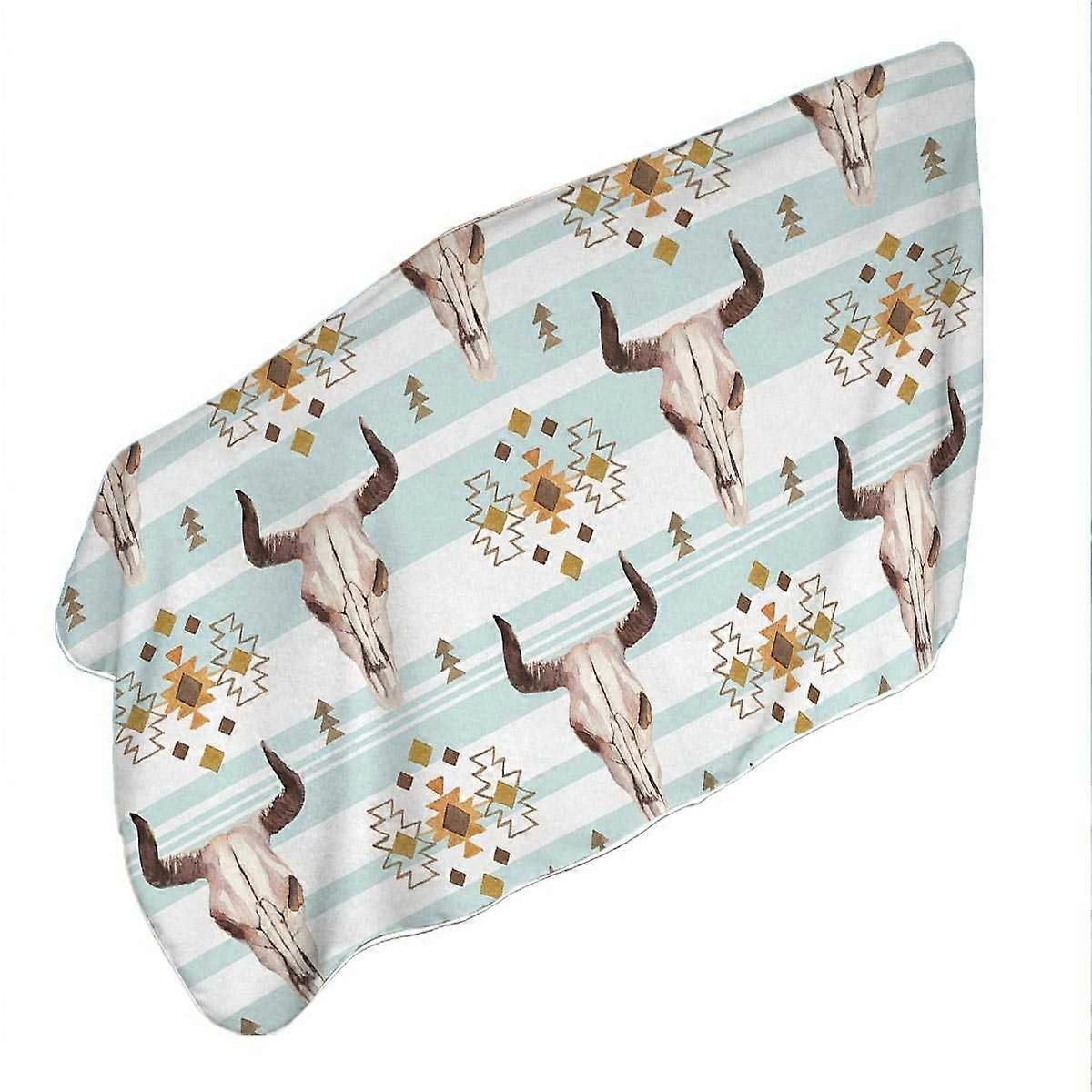 Bull Skull Pattern Microfiber Beach Towel