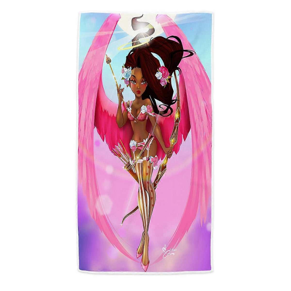 Fantasy Rose the Angel Microfiber Beach Towel