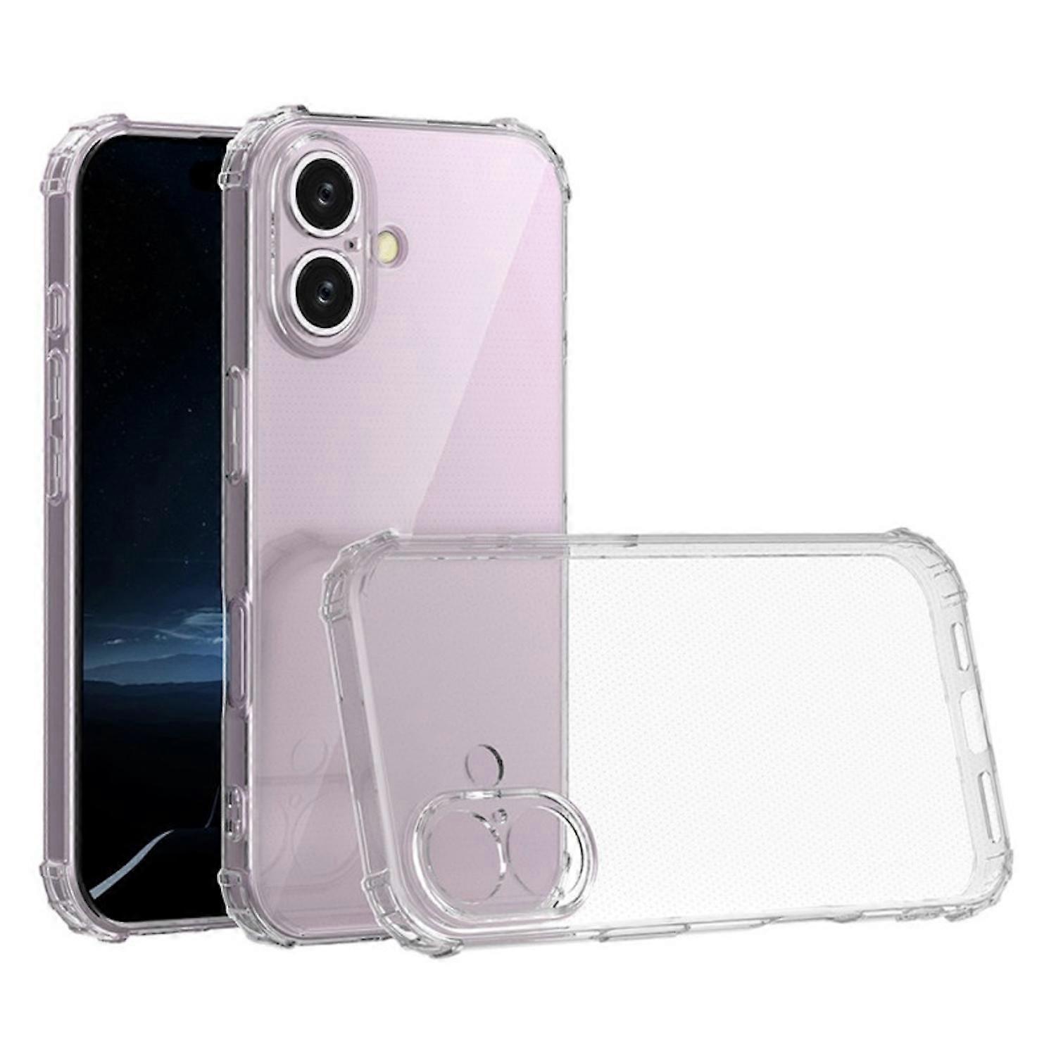 For Apple iPhone 16 Shock TPU Protection Mobile Phone Case Transparent