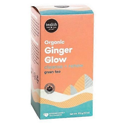 Organic Tea Ginger Glow, 15 Count by Tealish