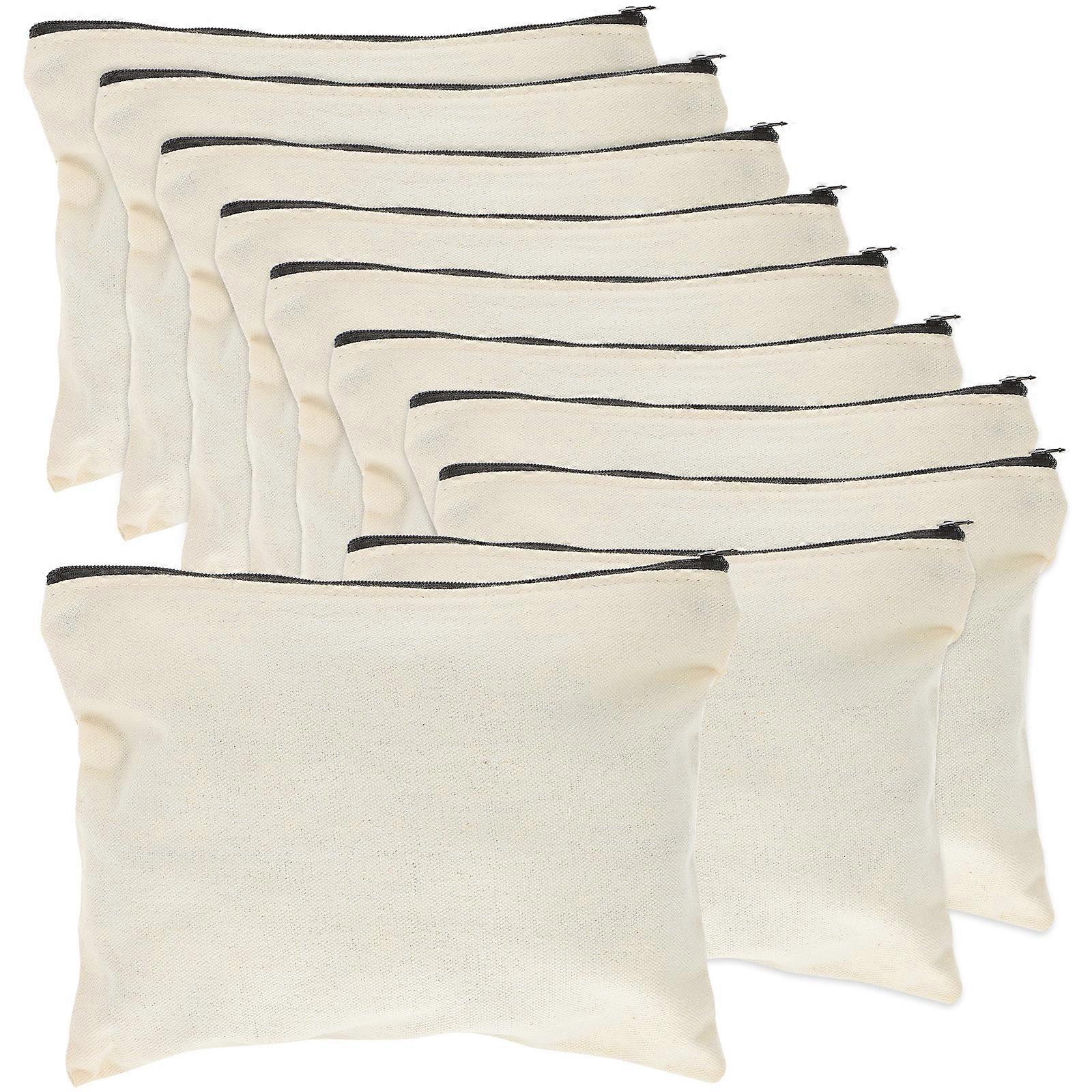 10pcs Canvas Tool Bag Zipper Tool Pouch Small Utility Tool Pouch Canvas Storage Bag