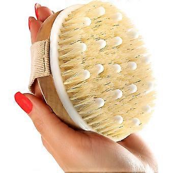 Dry Body Brush For Beautiful Skin, Dry Brushing Body Brush For Lymphatic Drainage, Exfoliating Brush To Exfoliate &amp; Soften Skin