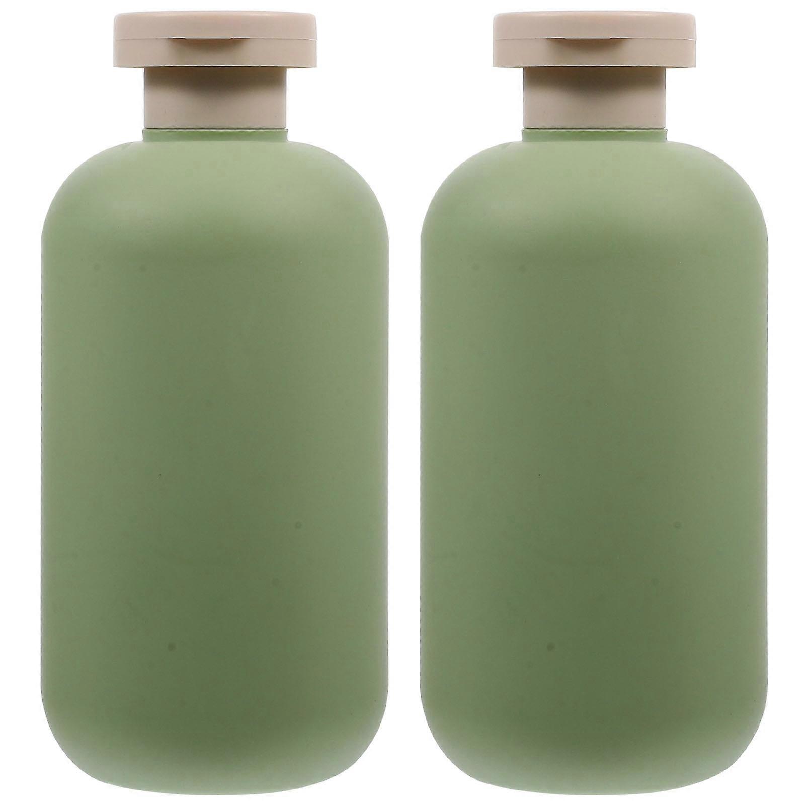 2pcs Squeeze Bottles Refillable Travel Bottles Lotion Bottles with Flips Caps for Creams Shampoo(300ml)
