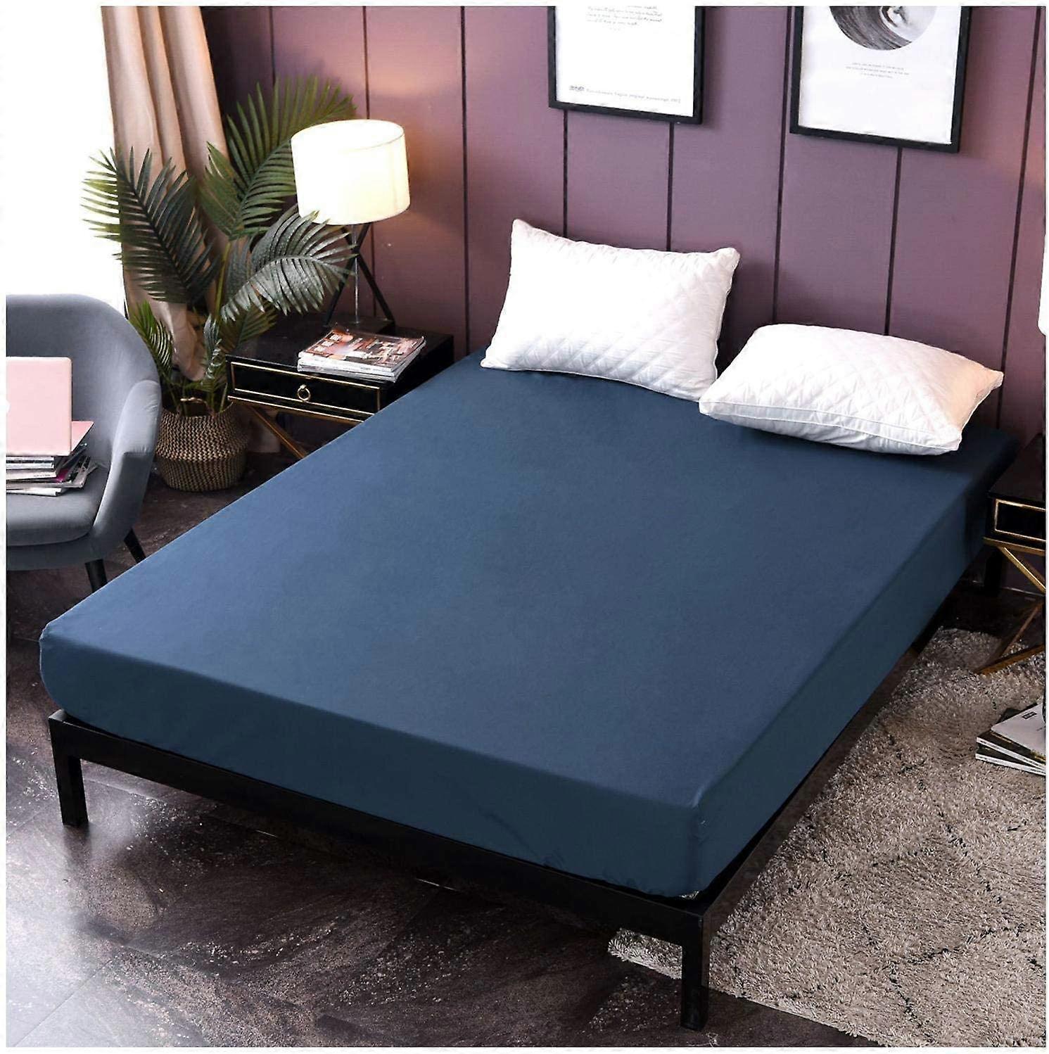 2024  Fitted Sheet, Highly Stretchy Jersey Bed Sheet, 35cm Large Cup Sheet Soft