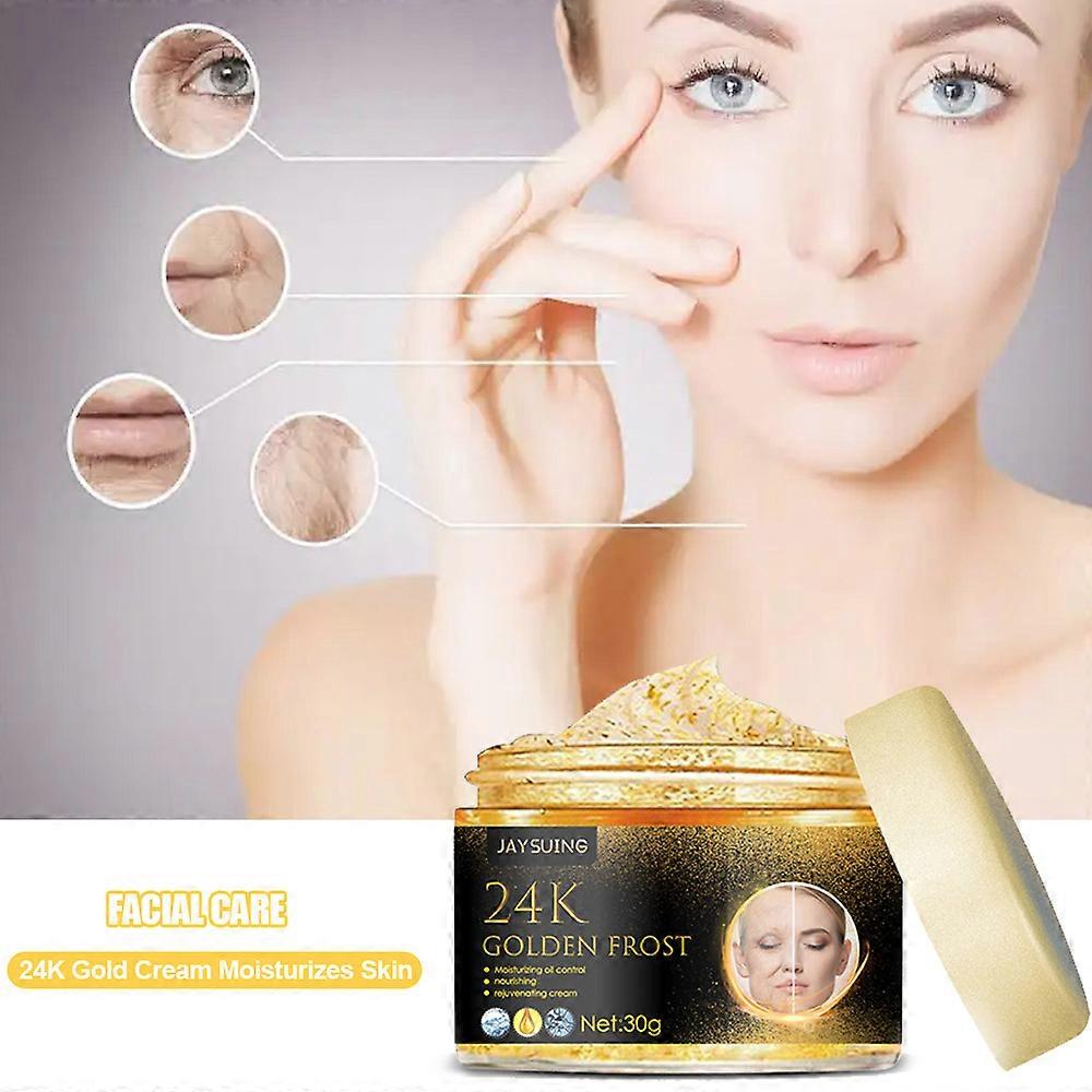 jaysuing 24K Gold Cream Αφαλάτωση Λεπτή Αντιρυτιδική Σύσφιξη Ενυδατώνει το Δέρμα