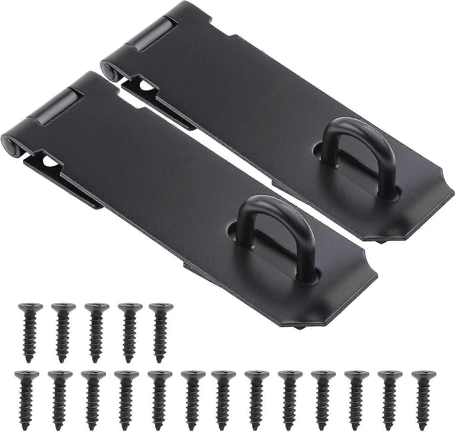 2er-Pack Geschenk 5-Zoll-Edelstahl-Vorhängeschloss-Hasp, Hochleistungs-Bügel und