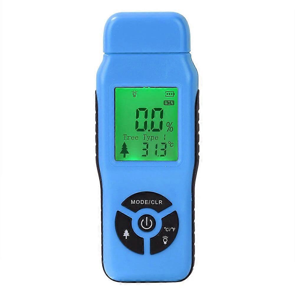 Medidor de umidade digital de madeira LCD com luz de fundo Testador de umidade de madeira Detector de temperatura de teor de umidade