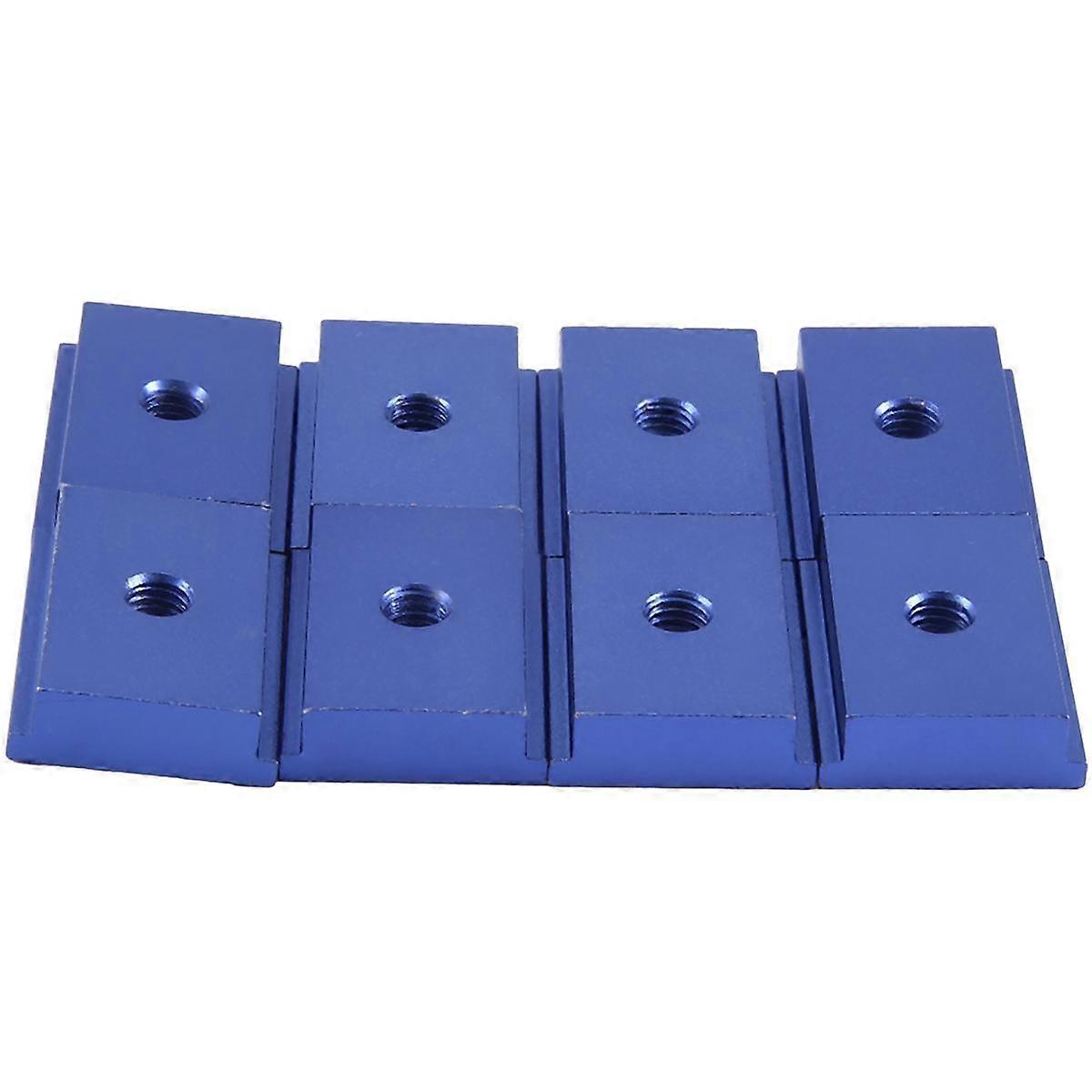 8 Pieces of M6 T Type Track Slider 30/45 Track Clamp Screw Groove Fastener Woodworking Tool Blue