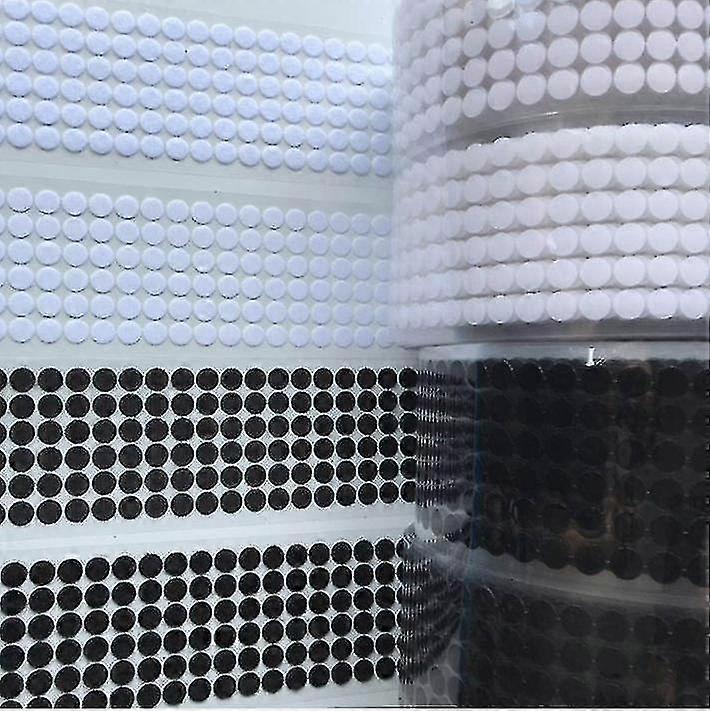 Adhesive Sticky Back Coins Hook Loop Self Adhesive Dots Tapes 100 Pairs 10mm White
