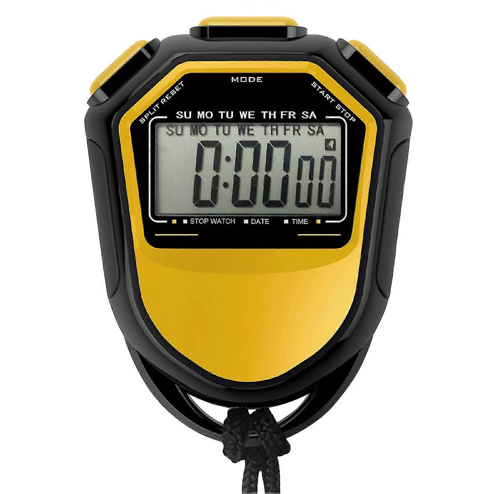 Waterproof Stopwatch Digital Handheld Lcd Timer Chronograph Sports Counter With Strap For Swimming Running Football Training