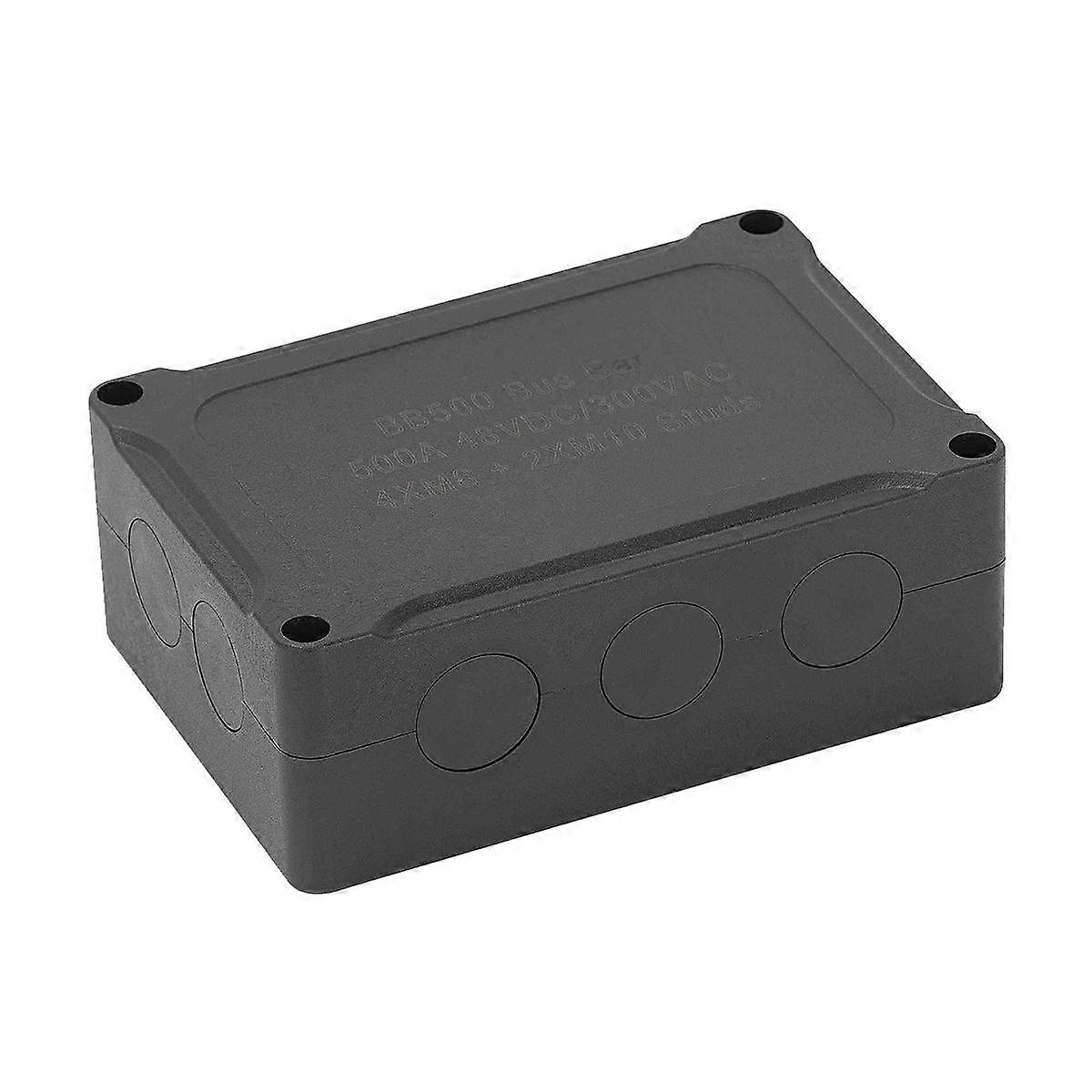 500A Marine Bus Bar 48V Automotive Power Distribution Block Big Current 6 Studs Plastic Cover for C