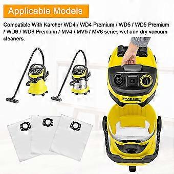 Lot De 5 Sacs Pour Aspirateur Compatible Avec Kärcher Wd4