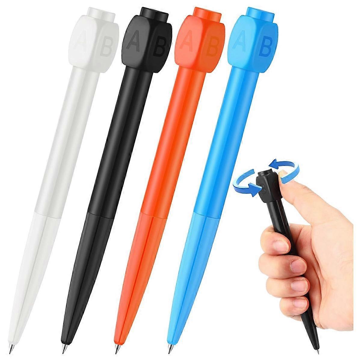4 Pcs C D Rotation Reducer Ballpoint Pens Gadget Stress Relief Pen for Office
