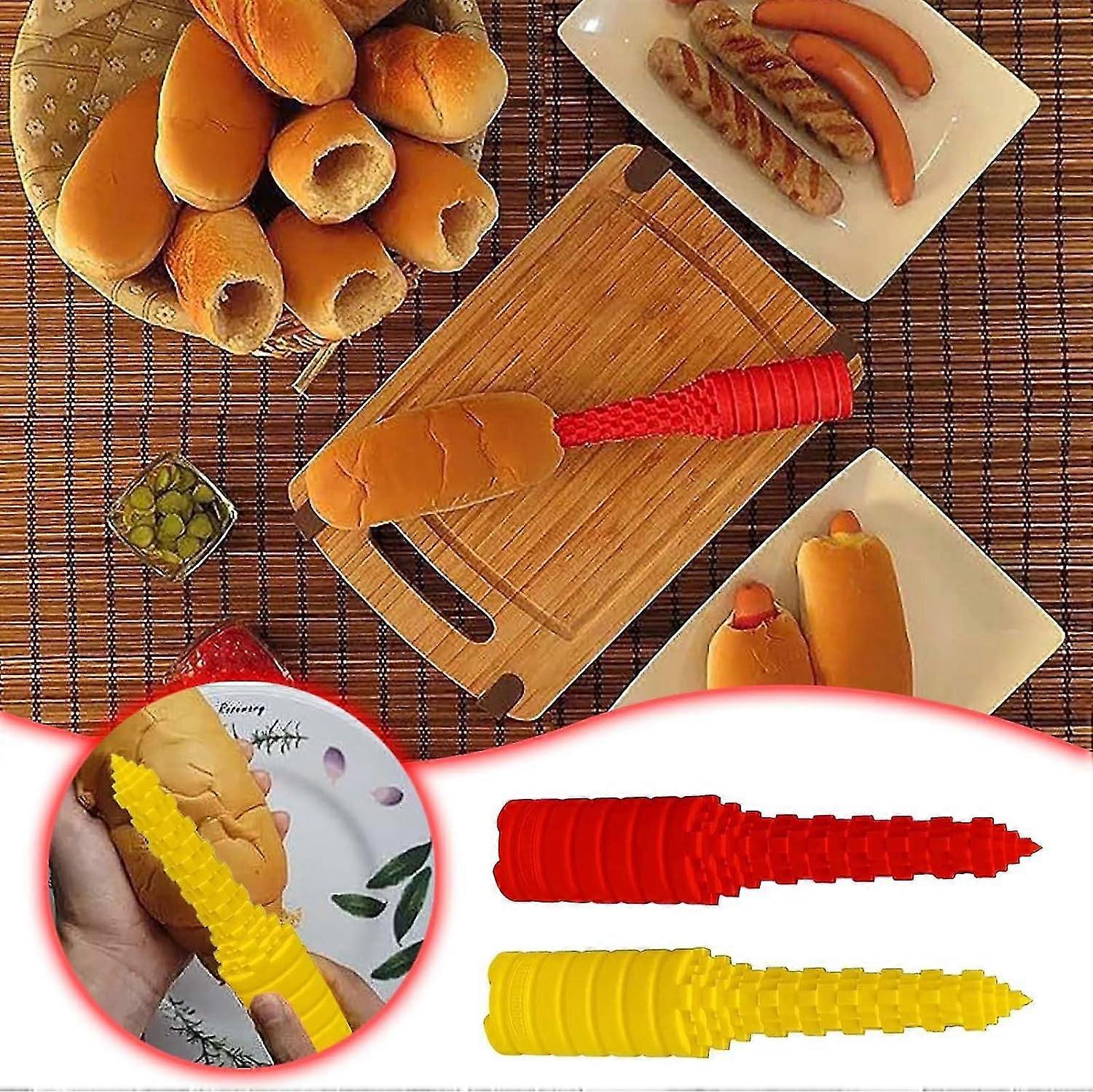 דרילר לחמניית נקניקיות, מכונת מילוי נקניקיות כלי אפייה, מכונת מילוי לחם מונעת החלקה לצלייה ומנגל, חומרי אפייה