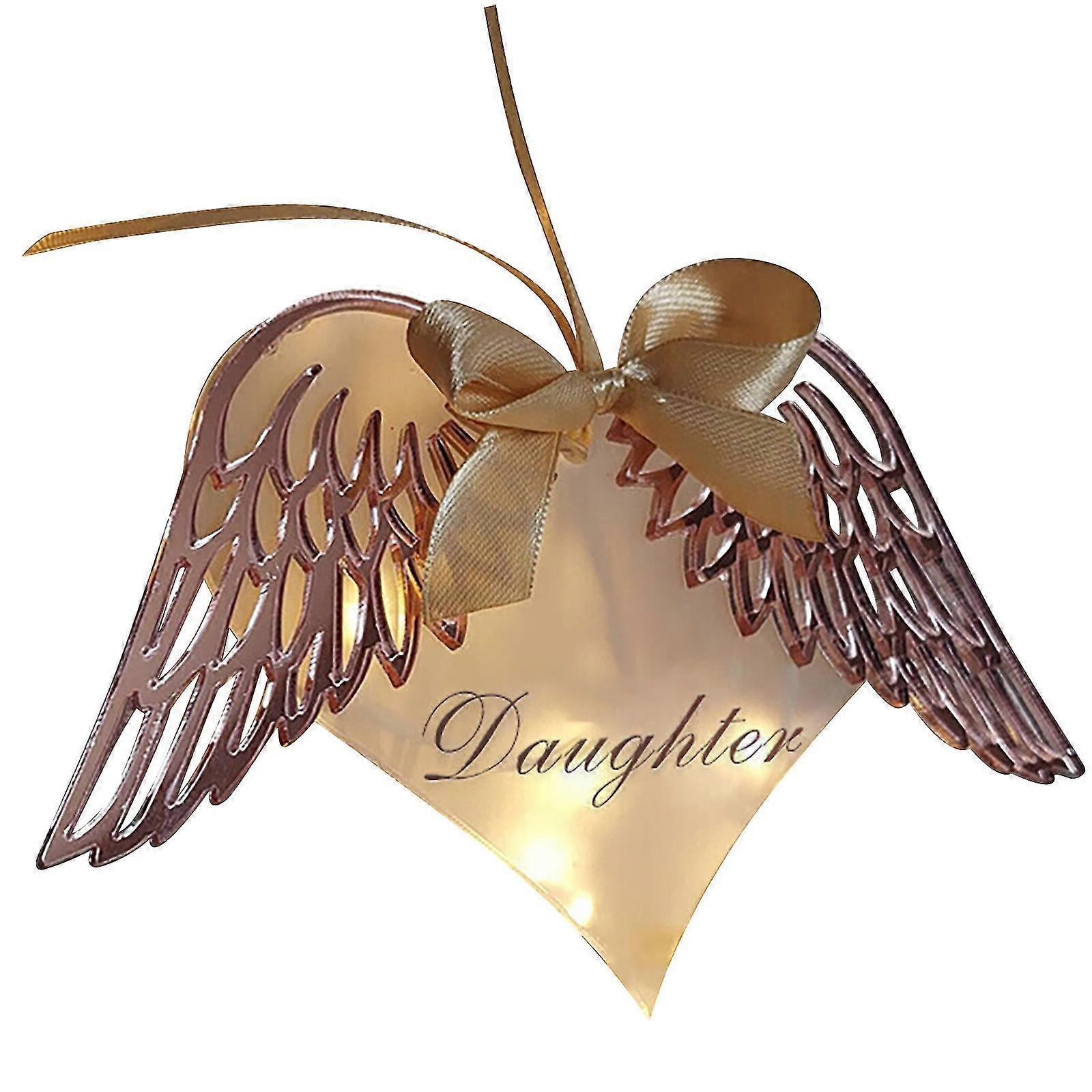 クリエイティブハート型エンジェル刻まれた手紙記念ペンダント装飾