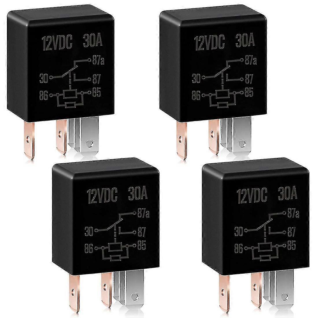 5 Pin 12v 30a Relay Automotive Relay Starter Relay(4 Pieces)