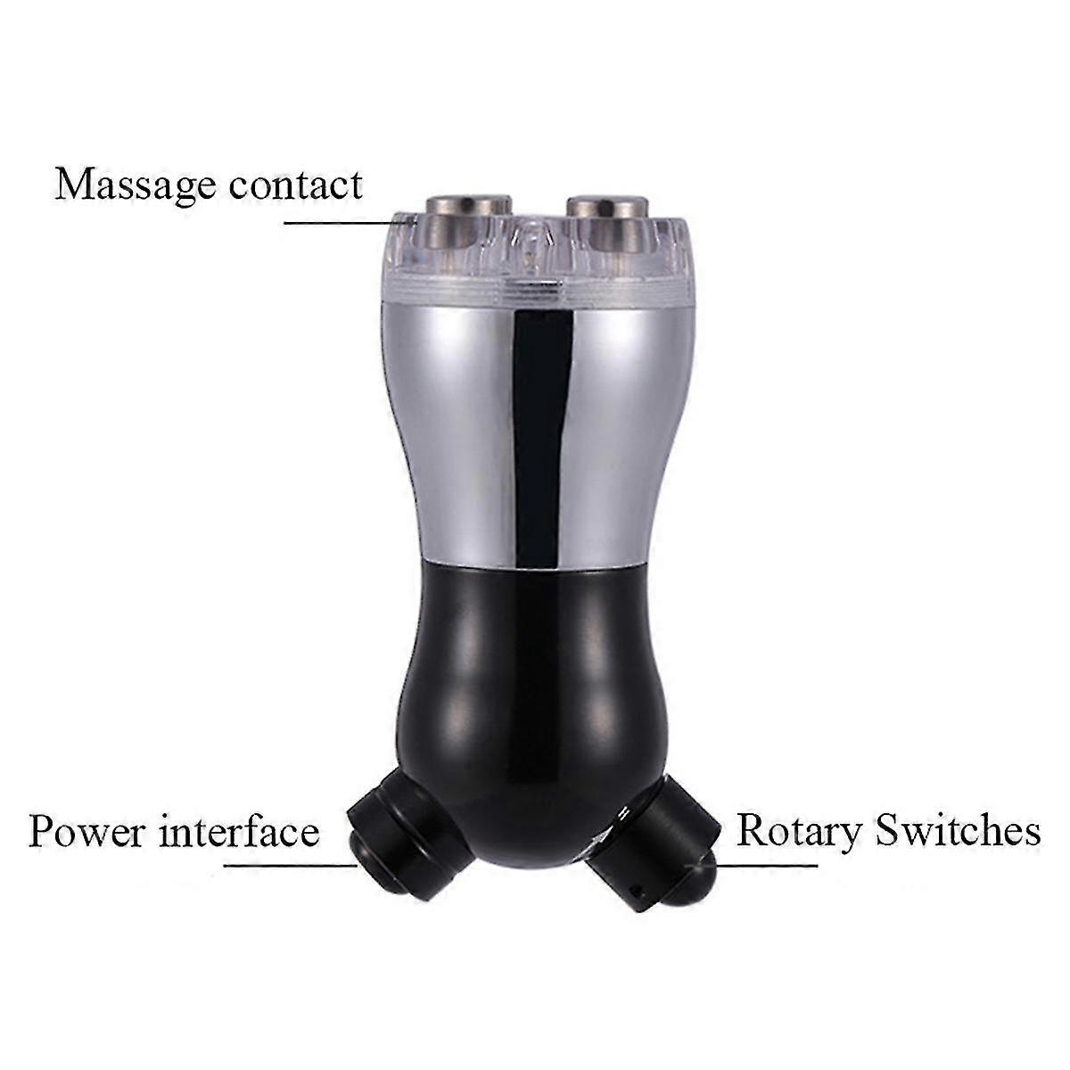 Mesotherapy Facial Electroporation RF Radio Frequency LED Photon Face Lifting Tighten Wrinkle Massager (Silver) EU Plug