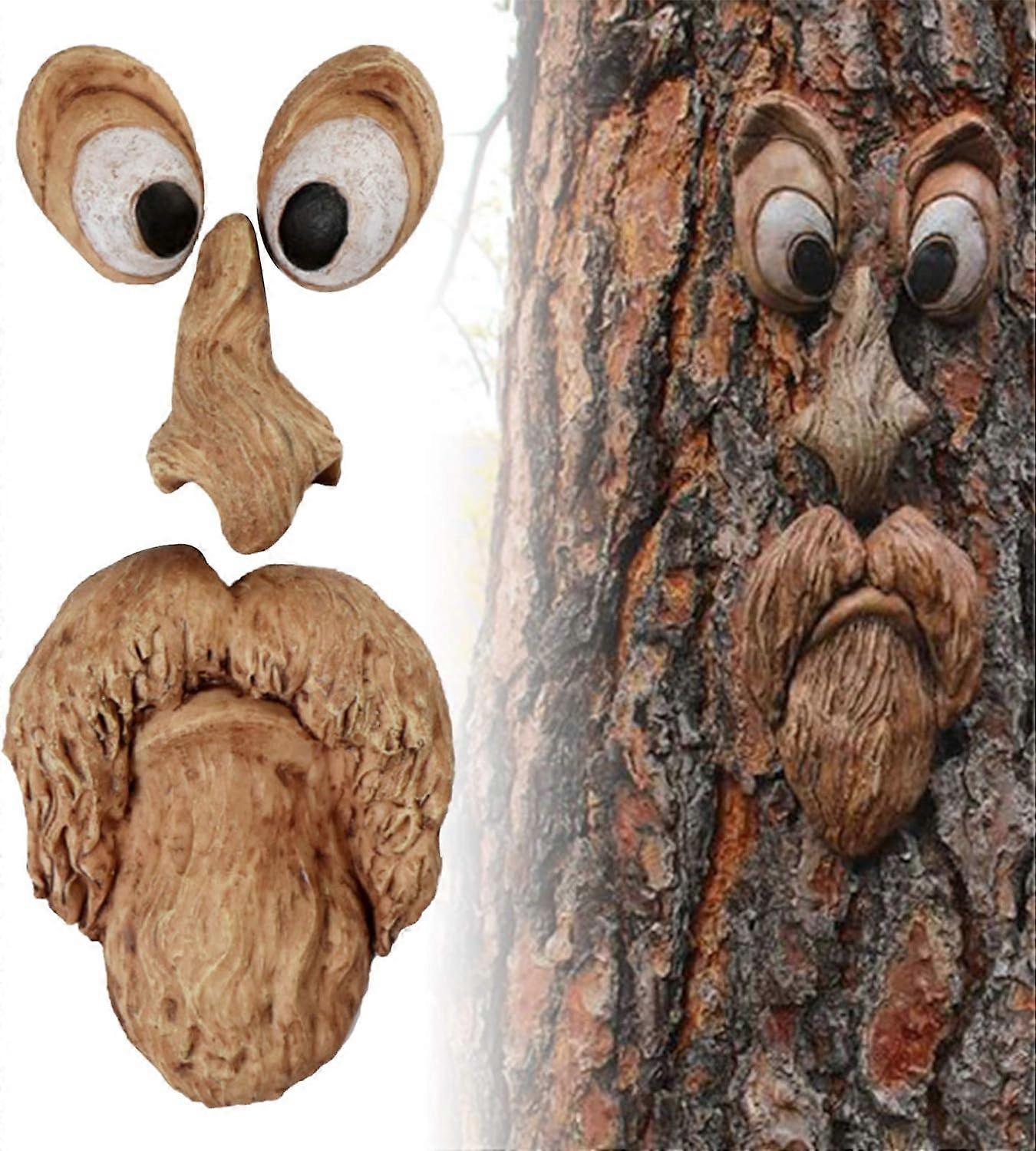 Old Man Tree Hugger Tree Face Decor Statues Bark Ghost Face Facia