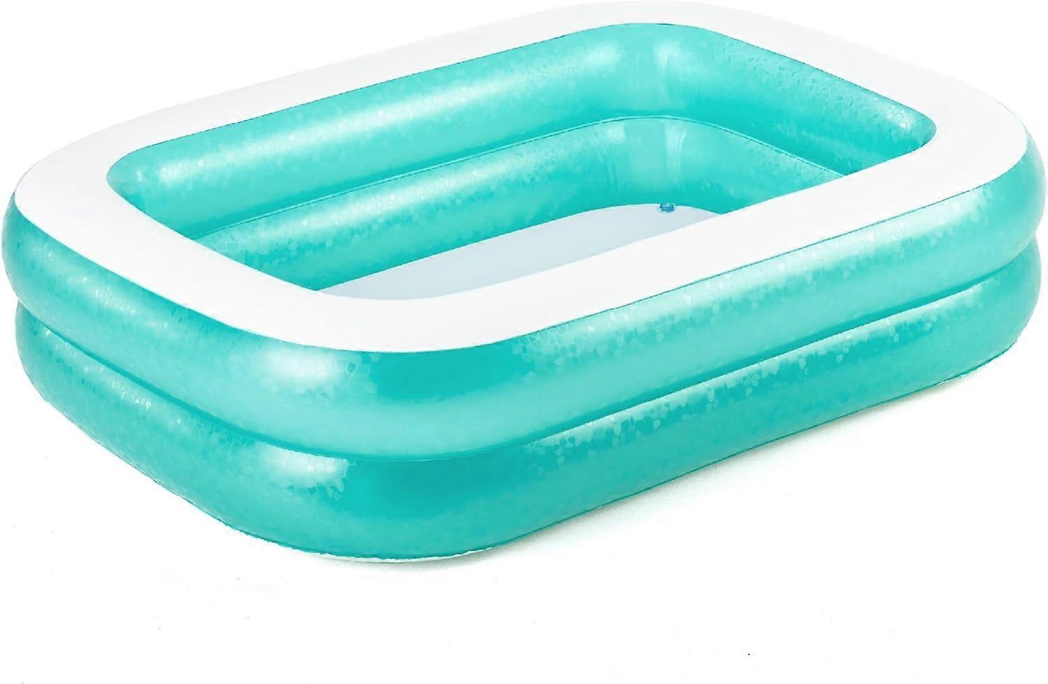 Translucent family inflatable pool 200x146x48 cm - Green